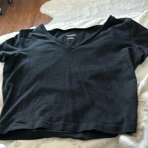 Black wild fable crop tee